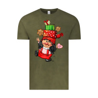 Vintage Olive cute christmas girl gnome Vintage Tee - CowGirlArtShop