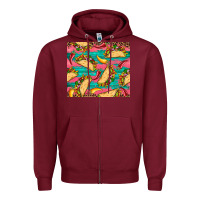 Mexican Taco Paper Glitter Leopard Wooden Zipper Hoodie | Teevron