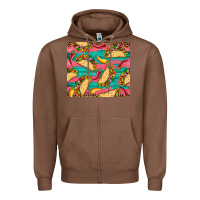 Chestnut mexican taco paper glitter leopard wooden Zipper Hoodie - Artiststas