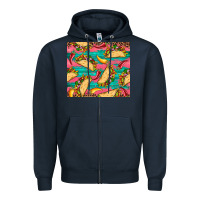 Navy mexican taco paper glitter leopard wooden Zipper Hoodie - Artiststas