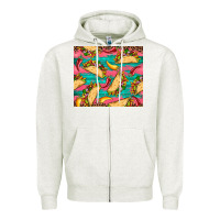 Oatmeal Heather mexican taco paper glitter leopard wooden Zipper Hoodie - Artiststas