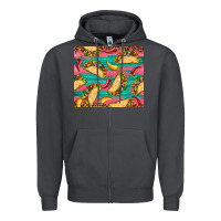 Smoke mexican taco paper glitter leopard wooden Zipper Hoodie - Artiststas