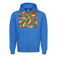 True Royal mexican taco paper glitter leopard wooden Zipper Hoodie - Artiststas