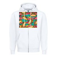 White mexican taco paper glitter leopard wooden Zipper Hoodie - Artiststas