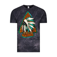 Cloud Black indian headdress arrowhead Vintage Tee - Jasminsmagicworld