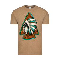 Vintage Coffee indian headdress arrowhead Vintage Tee - Jasminsmagicworld