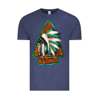 Vintage Denim indian headdress arrowhead Vintage Tee - Jasminsmagicworld
