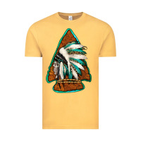 Vintage Mustard indian headdress arrowhead Vintage Tee - Jasminsmagicworld