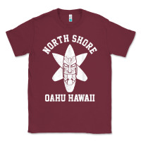 Burgundy Oahu Hawaii North Shore Surf Beach Surfing Surfer Gift Classic Tee - longCreatives