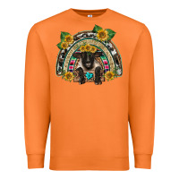 Carrot suffolk ewe front sunflowers rainbow Premium Sweatshirt - BarkalooDesign