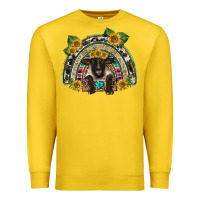 Lemon suffolk ewe front sunflowers rainbow Premium Sweatshirt - BarkalooDesign