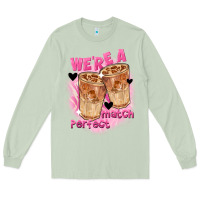 Matcha We're a perfect match Valentine's Day Long Sleeve Tee - FaDigitalArtStudio