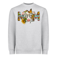 Heather Grey Western Baby Calf Mom With Sunflower Heavyweight Sweatshirt - LillyAllenDesigns