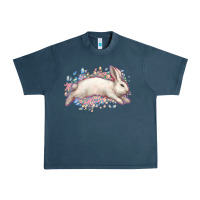 Midnight Navy Easter Bunny leopard Easter Day Urban Heavy Tee - HowdyJamesFarm