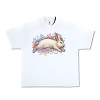 White Easter Bunny leopard Easter Day Urban Heavy Tee - HowdyJamesFarm