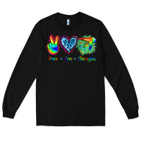 Black Peace Love Hairstylist Long Sleeve Tee - Jasminsmagicworld