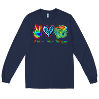 Navy Peace Love Hairstylist Long Sleeve Tee - Jasminsmagicworld