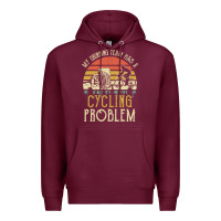 Burgundy my drinking team has a cycling problem cotton t shirt funny dad gift c Premium Hoodie - longCreatives