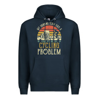 Navy my drinking team has a cycling problem cotton t shirt funny dad gift c Premium Hoodie - longCreatives