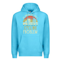 Ocean Blue my drinking team has a cycling problem cotton t shirt funny dad gift c Premium Hoodie - longCreatives