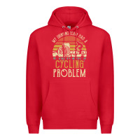 Red my drinking team has a cycling problem cotton t shirt funny dad gift c Premium Hoodie - longCreatives