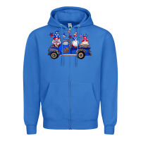 True Royal american flag gnomes truck Zipper Hoodie - Artiststas