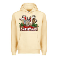 Pina Colada Merry Christmas Goats Premium Hoodie - LillyAllenDesigns
