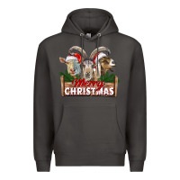 Smoke Merry Christmas Goats Premium Hoodie - LillyAllenDesigns