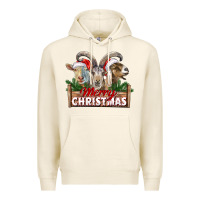 Tofu Merry Christmas Goats Premium Hoodie - LillyAllenDesigns