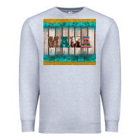 Heather Grey western turquoise mama Premium Sweatshirt - BarkalooDesign