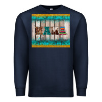 Navy western turquoise mama Premium Sweatshirt - BarkalooDesign