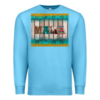 Ocean Blue western turquoise mama Premium Sweatshirt - BarkalooDesign