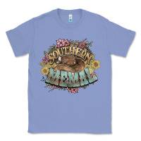 Colony Blue Southern Memal western flowers Classic Tee - HowdyJamesFarm