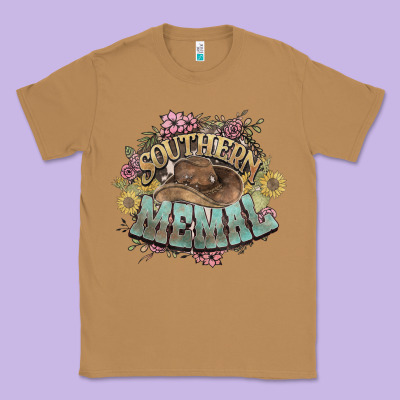 Southern Memal Western Flowers Classic Tee Designed By Howdyjamesfarm
