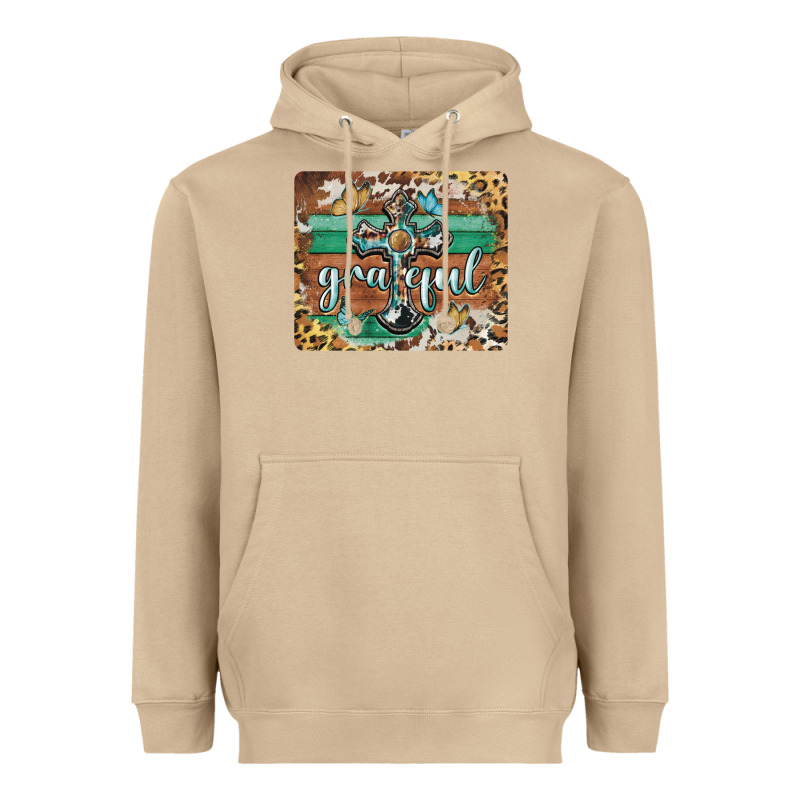 Grateful Cross Heavyweight Hoodie by BarkalooDesign | Teevron