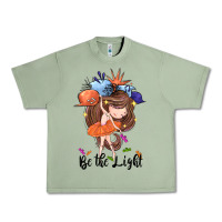 Oil Green Be the light Urban Heavy Tee - CowGirlArtShop