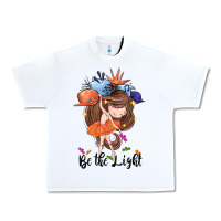 White Be the light Urban Heavy Tee - CowGirlArtShop