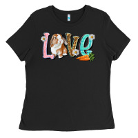 Black Love Easter Rabbit Ladies Tee - NancyCooperArtShop