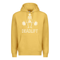 Antique Gold deadlift funny halloween skeleton weight lifting workout Premium Hoodie - longCreatives