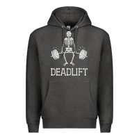 Deadlift Funny Halloween Skeleton Weight Lifting Workout Premium Hoodie | Teevron