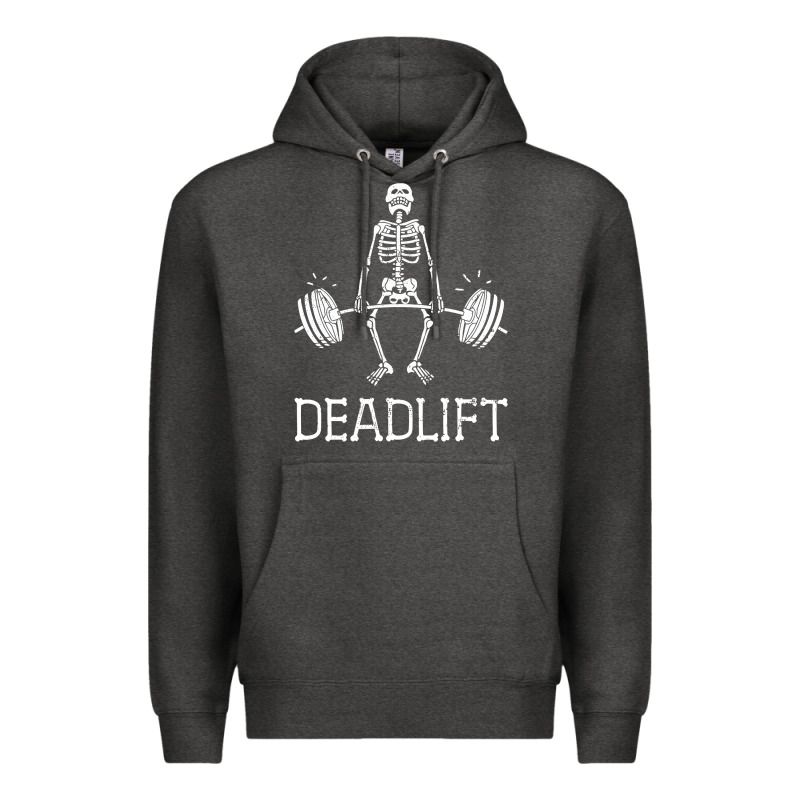 Deadlift Funny Halloween Skeleton Weight Lifting Workout Premium Hoodie by longCreatives | Teevron