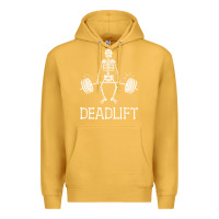 Mustard deadlift funny halloween skeleton weight lifting workout Premium Hoodie - longCreatives