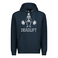 Navy deadlift funny halloween skeleton weight lifting workout Premium Hoodie - longCreatives