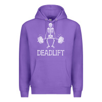 Purple deadlift funny halloween skeleton weight lifting workout Premium Hoodie - longCreatives