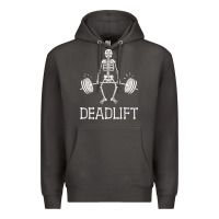 Smoke deadlift funny halloween skeleton weight lifting workout Premium Hoodie - longCreatives