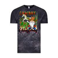Cloud Black cowboy christmas gnome Vintage Tee - CowGirlArtShop