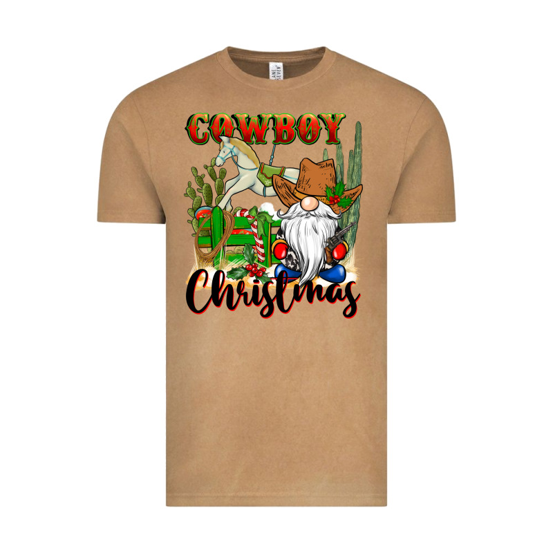 Cowboy Christmas Gnome Vintage Tee by CowGirlArtShop | Teevron