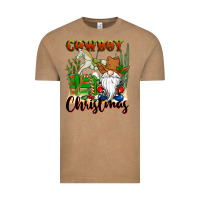 Vintage Coffee cowboy christmas gnome Vintage Tee - CowGirlArtShop