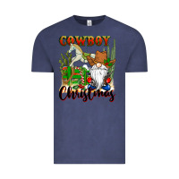Vintage Denim cowboy christmas gnome Vintage Tee - CowGirlArtShop