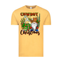 Vintage Mustard cowboy christmas gnome Vintage Tee - CowGirlArtShop